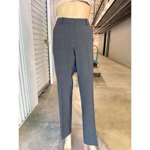 THEORY Max 2 Urban Grey Virgin Wool Blend Straight Leg Dress Pants Womens Size 8